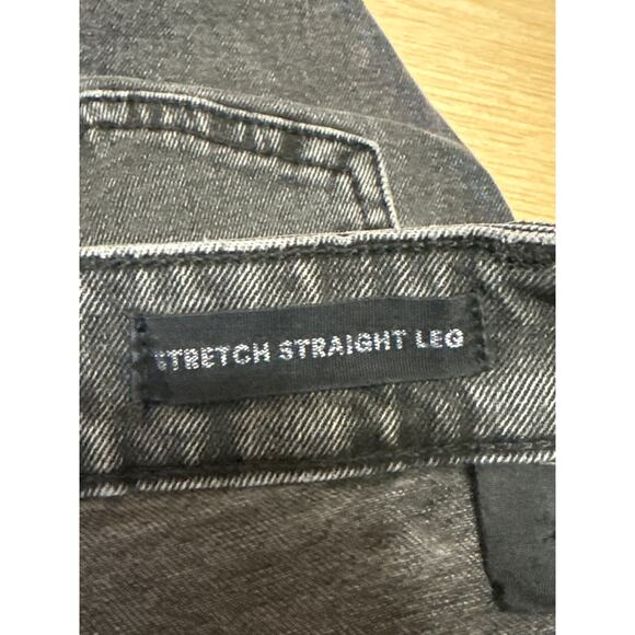 Cotton On Women's Black Frayed Raw Hem Stretch Straight Leg Denim Jeans Pants 4 - Picture 5 of 5